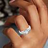 Vertical Step Baguette Sidestone Engagement Ring in 14k White Gold